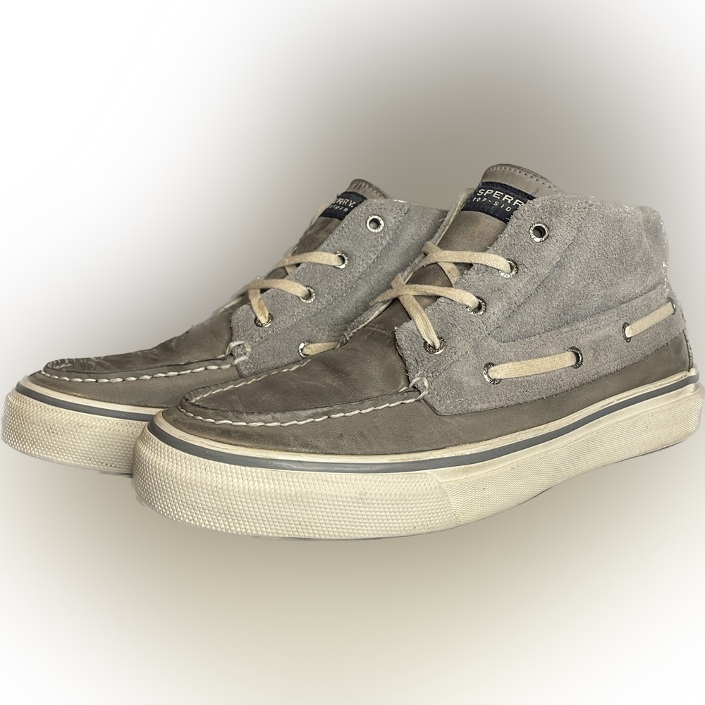 Sperry Top-Sider Bahama Chukka Boat Shoe Boots - Men’s 10 - Gray Leather & Suede